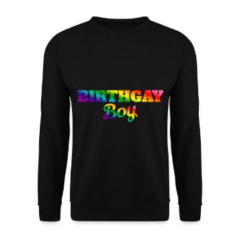 Geburtgay Junge Lgbt Gay Pride Alles Gute Zum - Unisex Pullover - Schwarz - Vorne - Alina (178cm) & Michal (187cm)