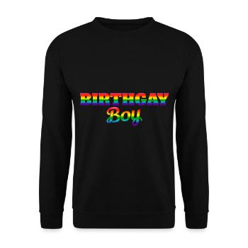 Geburtgay Junge Lgbt Gay Pride Alles Gute Zum - Unisex Pullover - Schwarz - Vorne - Alina (178cm) & Michal (187cm)