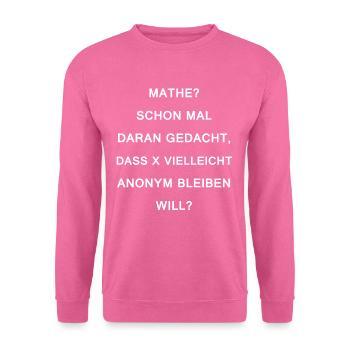 Maths blague école professeur mathématiques - Sweat-shirt Unisexe - rose - Devant