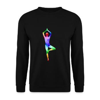 Yoga - Unisex Pullover - Schwarz - Vorne - Alina (178cm) & Michal (187cm)