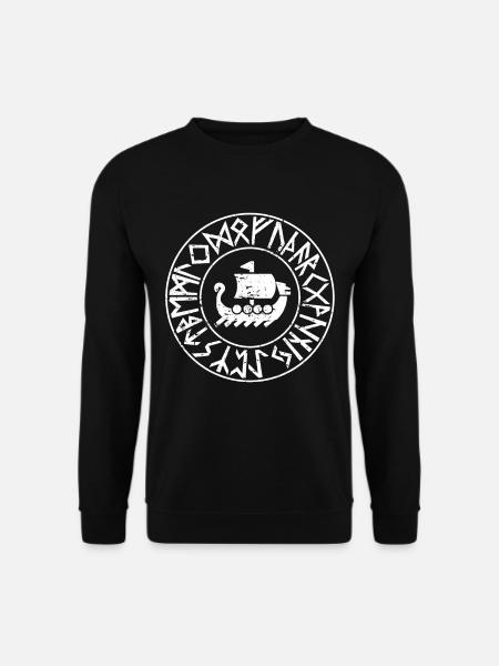 Wikingerschiff - Unisex Pullover - Schwarz