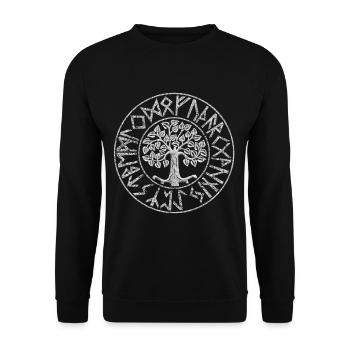 Wikinger - Unisex Pullover - Schwarz - Vorne - Alina (178cm) & Michal (187cm)