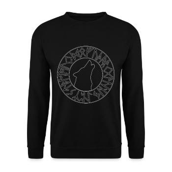 Wikinger - Unisex Pullover - Schwarz - Vorne - Alina (178cm) & Michal (187cm)
