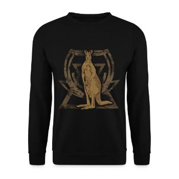 kangaroo - Unisex Sweatshirt - black - Front - Alina (178cm) & Michal (187cm)