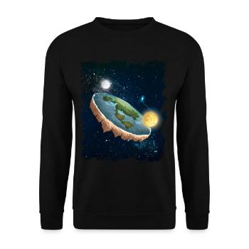 Univers carte cadeau disque terre - Sweat-shirt Unisexe - noir - Devant - Alina (178cm) & Michal (187cm)