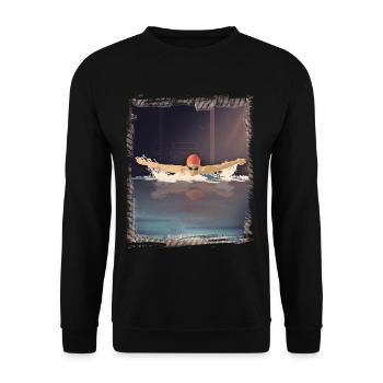 Papillon nageant flotteur cadeau - Sweat-shirt Unisexe - noir - Devant - Alina (178cm) & Michal (187cm)