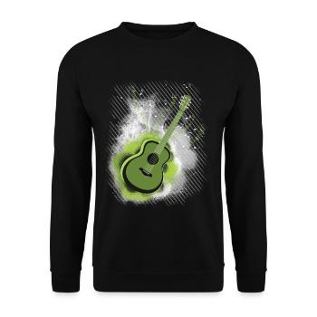 guitar - Unisex Sweatshirt - black - Front - Alina (178cm) & Michal (187cm)