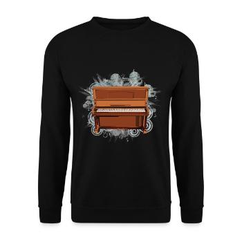 Klavier - Unisex Pullover - Schwarz - Vorne - Alina (178cm) & Michal (187cm)
