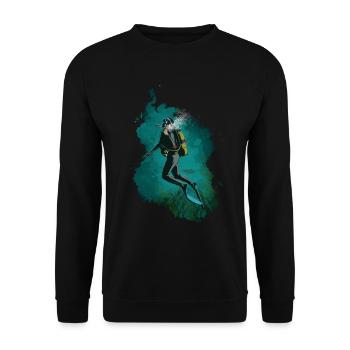 diving - Unisex Sweatshirt - black - Front - Alina (178cm) & Michal (187cm)