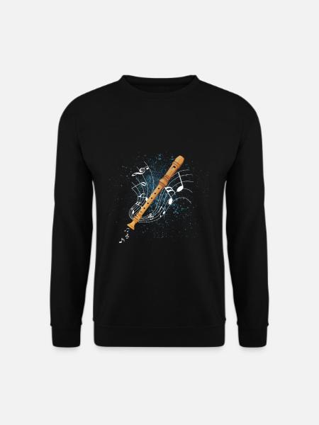Blockflöte - Unisex Pullover - Schwarz