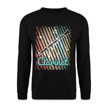 Klarinette - Unisex Pullover - Schwarz - Vorne - Alina (178cm) & Michal (187cm)