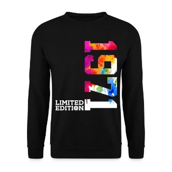55E ANNIVERSAIRE ÉDITION LIMITÉE 1971 - Sweat-shirt Unisexe - noir - Devant - Alina (178cm) & Michal (187cm)