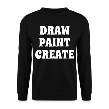 Draw Paint Create - Artist - Unisex Sweatshirt - black - Front - Alina (178cm) & Michal (187cm)