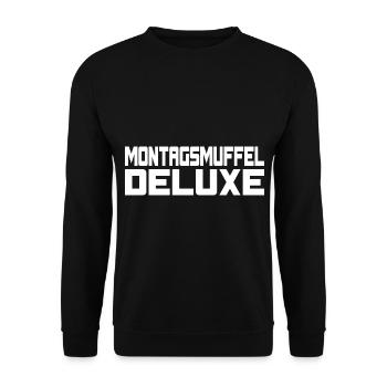Montagsmuffel Deluxe - Unisex Pullover - Schwarz - Vorne - Alina (178cm) & Michal (187cm)