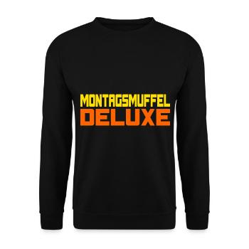 Montagsmuffel Deluxe - Unisex Pullover - Schwarz - Vorne - Alina (178cm) & Michal (187cm)