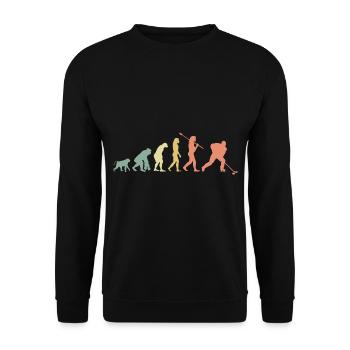 Eishockey Evolution - Unisex Pullover - Schwarz - Vorne - Alina (178cm) & Michal (187cm)