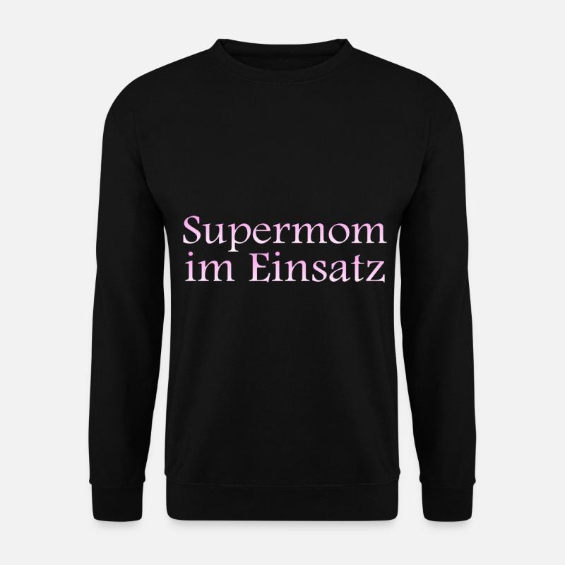 Supermom im Einsatz - Unisex Pullover - Schwarz