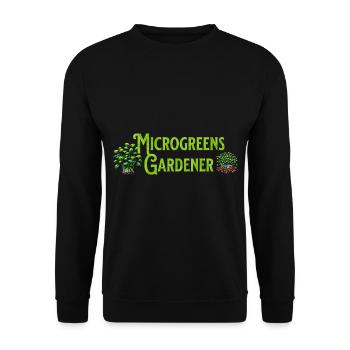 Microgreens Gärtner Landwirt Gärtner Microgreen - Unisex Pullover - Schwarz - Vorne - Alina (178cm) & Michal (187cm)