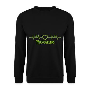 Microgreens Gärtner Landwirt Gärtner Microgreen - Unisex Pullover - Schwarz - Vorne - Alina (178cm) & Michal (187cm)