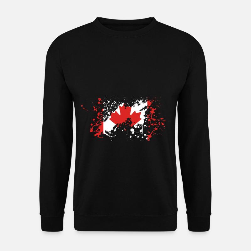 Kanada Flagge Klecks - Unisex Pullover - Schwarz