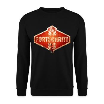 DDR Fortschritt - Traktoren - Vintage Logo Rosti - Unisex Pullover - Schwarz - Vorne - Alina (178cm) & Michal (187cm)