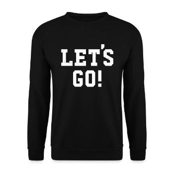 Auf geht es! - Unisex Pullover - Schwarz - Vorne - Alina (178cm) & Michal (187cm)