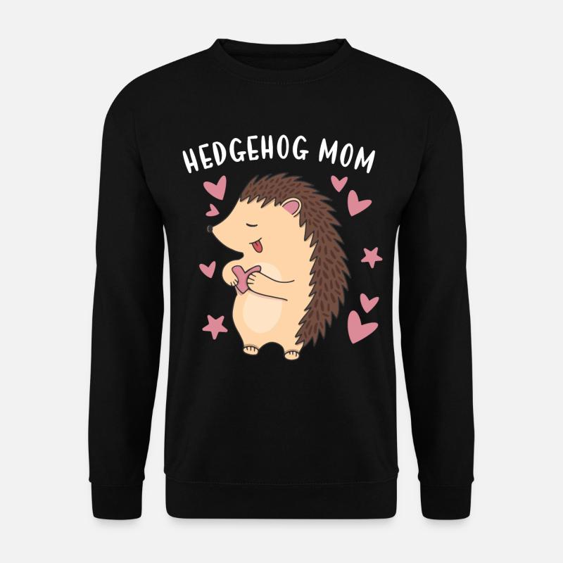 Hedgie Pindsvin Mor Hedgehog - Unisex sweater - sort