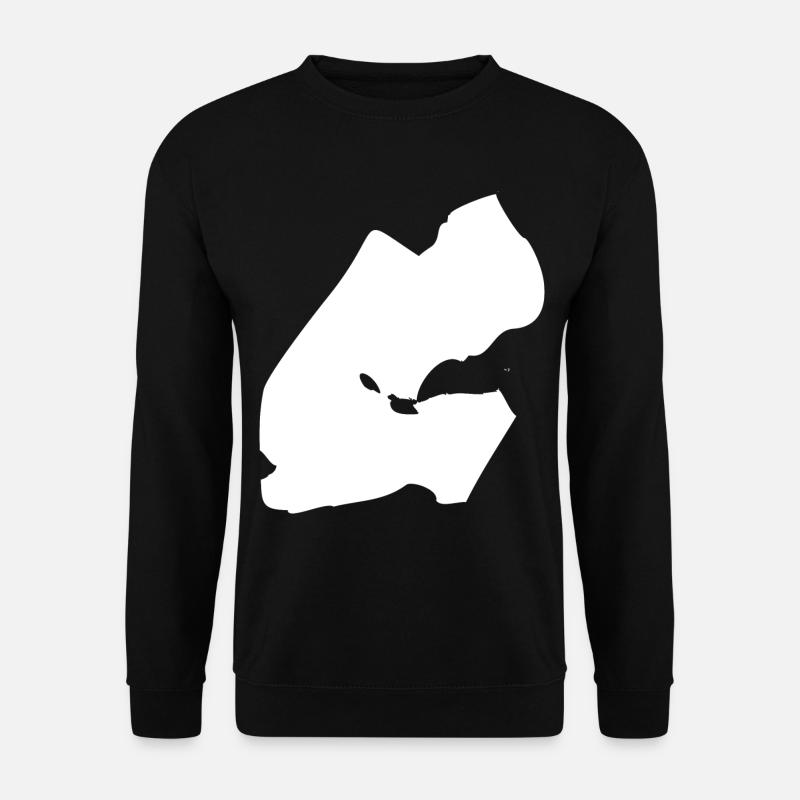 Djibouti map flag - Unisex Sweatshirt - black