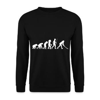 Field Hockey Evolution Gift Field Hockey Player G - Unisex Sweatshirt - black - Front - Alina (178cm) & Michal (187cm)