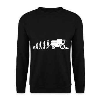 Moissonneuse évolution - Sweat-shirt Unisexe - noir - Devant - Alina (178cm) & Michal (187cm)