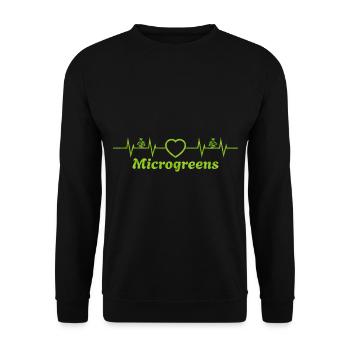 Microgreens Gärtner Landwirt Gärtner Microgreen - Unisex Pullover - Schwarz - Vorne - Alina (178cm) & Michal (187cm)