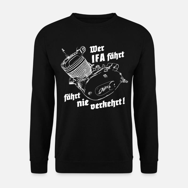 Simson Motor M53 Retro Classic - Wer IFA fährt... - Unisex Pullover - Schwarz