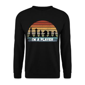 Chess Saying Gift Checkmate Queens Gambit - Sweat-shirt Unisexe - noir - Devant - Alina (178cm) & Michal (187cm)