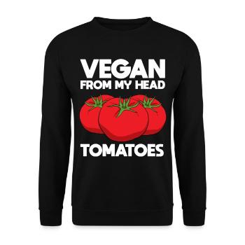 Lustiger Veganer Veganer Aktivist - Unisex Pullover - Schwarz - Vorne - Alina (178cm) & Michal (187cm)