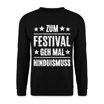 Festival Hinduismus - Unisex Pullover - Schwarz - Vorne - Alina (178cm) & Michal (187cm)