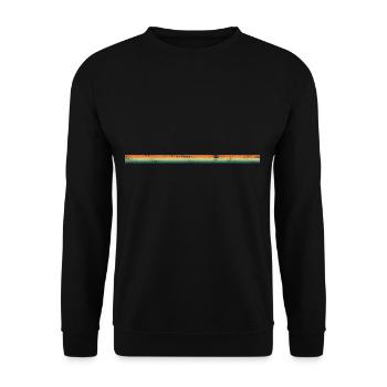 Retro Colors Line Template Distressed Rainbow - Unisex Sweatshirt - black - Front - Alina (178cm) & Michal (187cm)