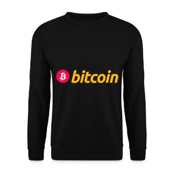 Bitcoin (Bitcoin) - Unisex Pullover - Schwarz - Vorne - Alina (178cm) & Michal (187cm)