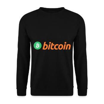 Bitcoin (Bitcoin) - Unisex Pullover - Schwarz - Vorne - Alina (178cm) & Michal (187cm)