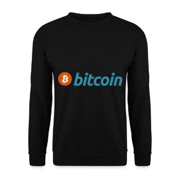 Bitcoin (Bitcoin) - Unisex Pullover - Schwarz - Vorne - Alina (178cm) & Michal (187cm)