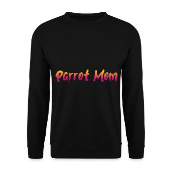 Parrot Mom - Unisex Sweatshirt - black - Front - Alina (178cm) & Michal (187cm)