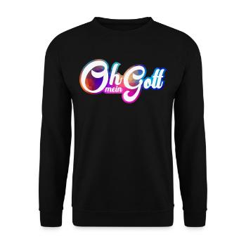 Oh mein Gott - Unisex Pullover - Schwarz - Vorne - Alina (178cm) & Michal (187cm)