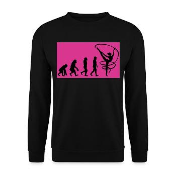 Gymnastique rythmique Ruban Gymnaste Evolution Drôle - Sweat-shirt Unisexe - noir - Devant - Alina (178cm) & Michal (187cm)