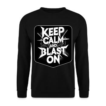 Schlagzeug Spruch Drummer Schlagzeuger Blast Beats - Unisex Sweatshirt - black - Front - Alina (178cm) & Michal (187cm)