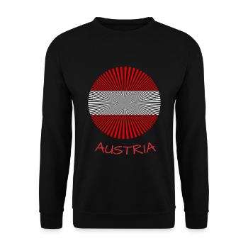 Austria flag of austria Österreich Flagge - Unisex Pullover - Schwarz - Vorne - Alina (178cm) & Michal (187cm)