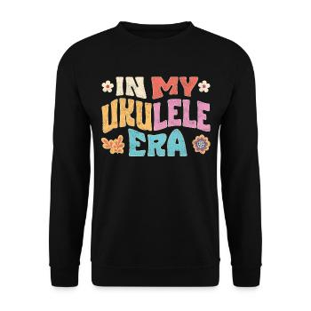 In my Ukulele Era - Unisex Sweatshirt - black - Front - Alina (178cm) & Michal (187cm)