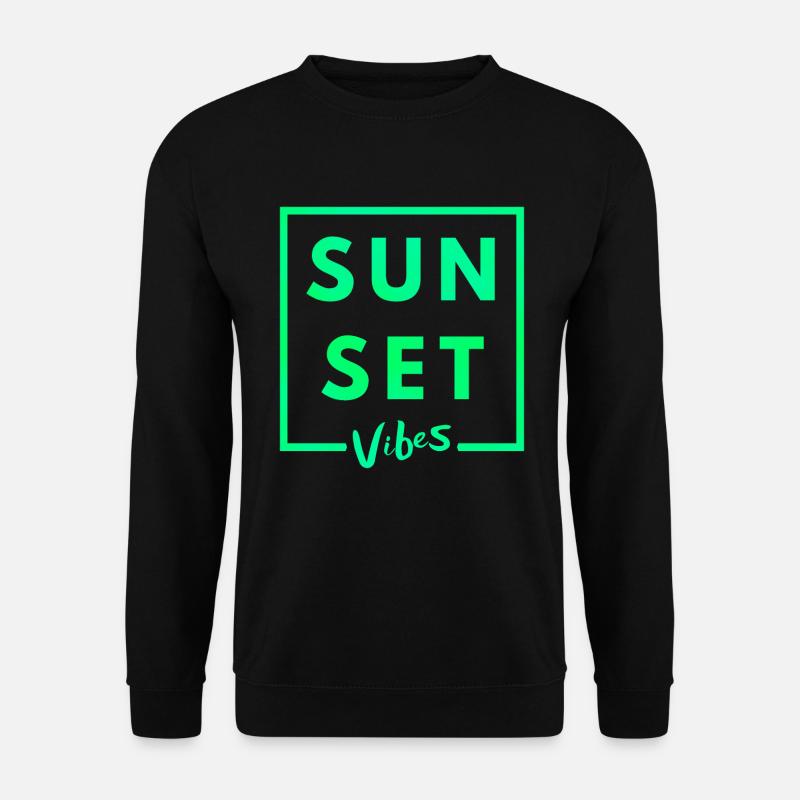Vibrations du coucher du soleil - Sweat-shirt Unisexe - noir