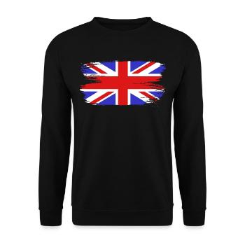 Flag England GB Royaume-Uni - Sweat-shirt Unisexe - noir - Devant - Alina (178cm) & Michal (187cm)