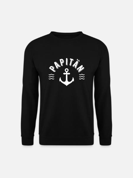 Papitän geschenk für papa kapitän - Unisex Pullover - Schwarz
