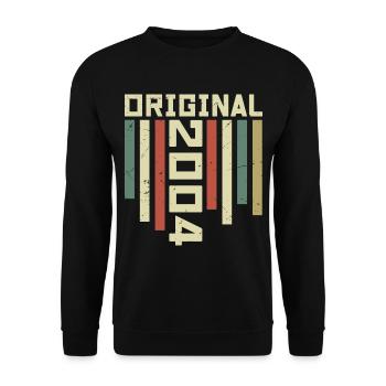 2004 Retro Geschenk 2004 20 Jahre Jubiläum Geschenk - Unisex Pullover - Schwarz - Vorne - Alina (178cm) & Michal (187cm)