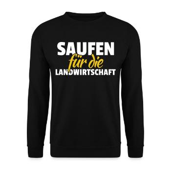 Drinking for agriculture shirt gift idea - Unisex Sweatshirt - black - Front - Alina (178cm) & Michal (187cm)
